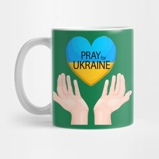Pray For Ukraine Heart Mug